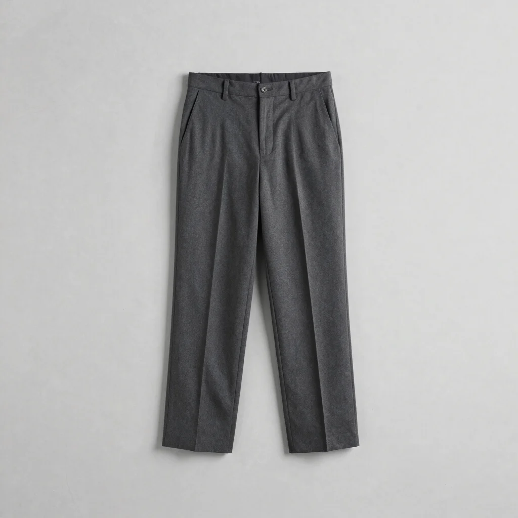 Pantalon Évasé Gris Anthracite